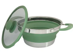 EuroTrail Töpfe & Pfannen^Größe L Pfanne mit Deckel - Dark Sea Green