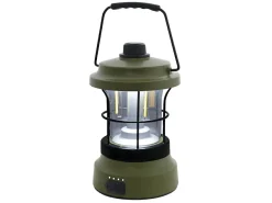 EuroTrail Campinglampen Aufladbar|Campinglampen Aufladbar-Retro Oliv Tischlampe