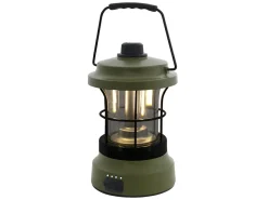 EuroTrail Campinglampen Aufladbar|Campinglampen Aufladbar-Retro Oliv Tischlampe