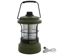 EuroTrail Campinglampen Aufladbar|Campinglampen Aufladbar-Retro Oliv Tischlampe
