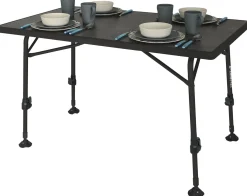 EuroTrail St.Gobain M Anthracite Campingtisch< Höhenverstellbare Campingtische