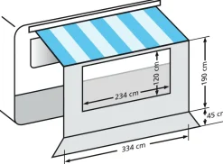 EuroTrail Vorderwände-Eurotrial 334 x 190 cm Universal-Vorderwand