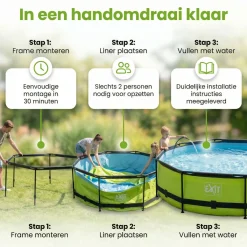 Exit-toys EXIT Lime 360x76cm Pool mit pump - Grün< Aufstellpools