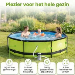 Exit-toys EXIT Lime 300x76cm Pool mit pump - Grün< Aufstellpools