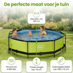Exit-toys EXIT Lime 300x76cm Pool mit pump - Grün< Aufstellpools