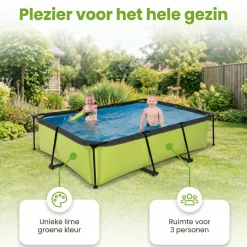 Exit-toys Aufstellpools-EXIT Lime 220x150x65cm Pool mit pump - Grün