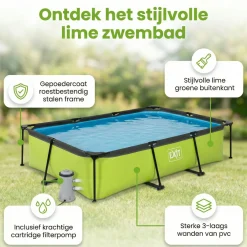 Exit-toys EXIT Lime 300x200x65cm Pool mit pump - Grün< Aufstellpools