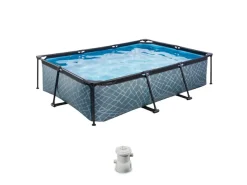 Exit-toys Aufstellpools-EXIT Stone 300x200x65cm Pool mit pump - Grau