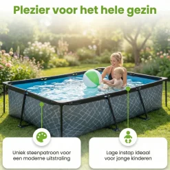 Exit-toys Aufstellpools-EXIT Stone 300x200x65cm Pool mit pump - Grau