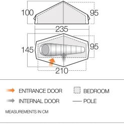 Vango Zelt 1 Personen|Trekkingzelte^F10 F10 Tunnelzelt Helium UL 1