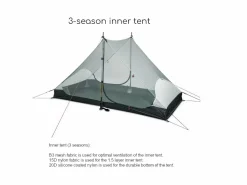 3F UL GEAR 2 PRO 3 Jahreszeiten 2-Personen-Zelt – Braun< Trekkingzelte|Zelt 2 Personen