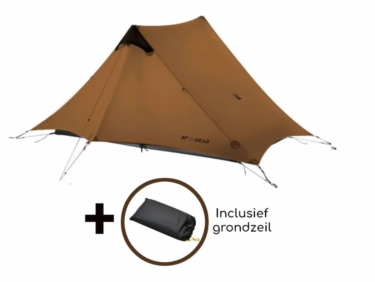 3F UL GEAR Lanshan 2-Personen-Zelt – Braun< 2 Personen Kuppelzelte|Zelt 2 Personen
