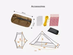 3F UL GEAR Lanshan 1-Personen-Zelt - Brown< Trekkingzelte|Zelt 1 Personen