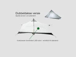 3F UL GEAR Lanshan 1-Personen-Zelt - Brown< Trekkingzelte|Zelt 1 Personen