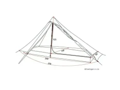 Markenlos Zelt 1 Personen|Trekkingzelte-3F UL GEAR PRO 4-Jahreszeiten 1-Personen Zelt - Weiß