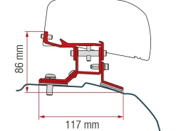 Fiamma Markisenhalterungen^Adapter F40Van Ford Custom L1
