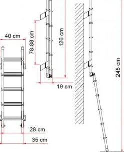 Fiamma Deluxe 5D Leiter< Leitern