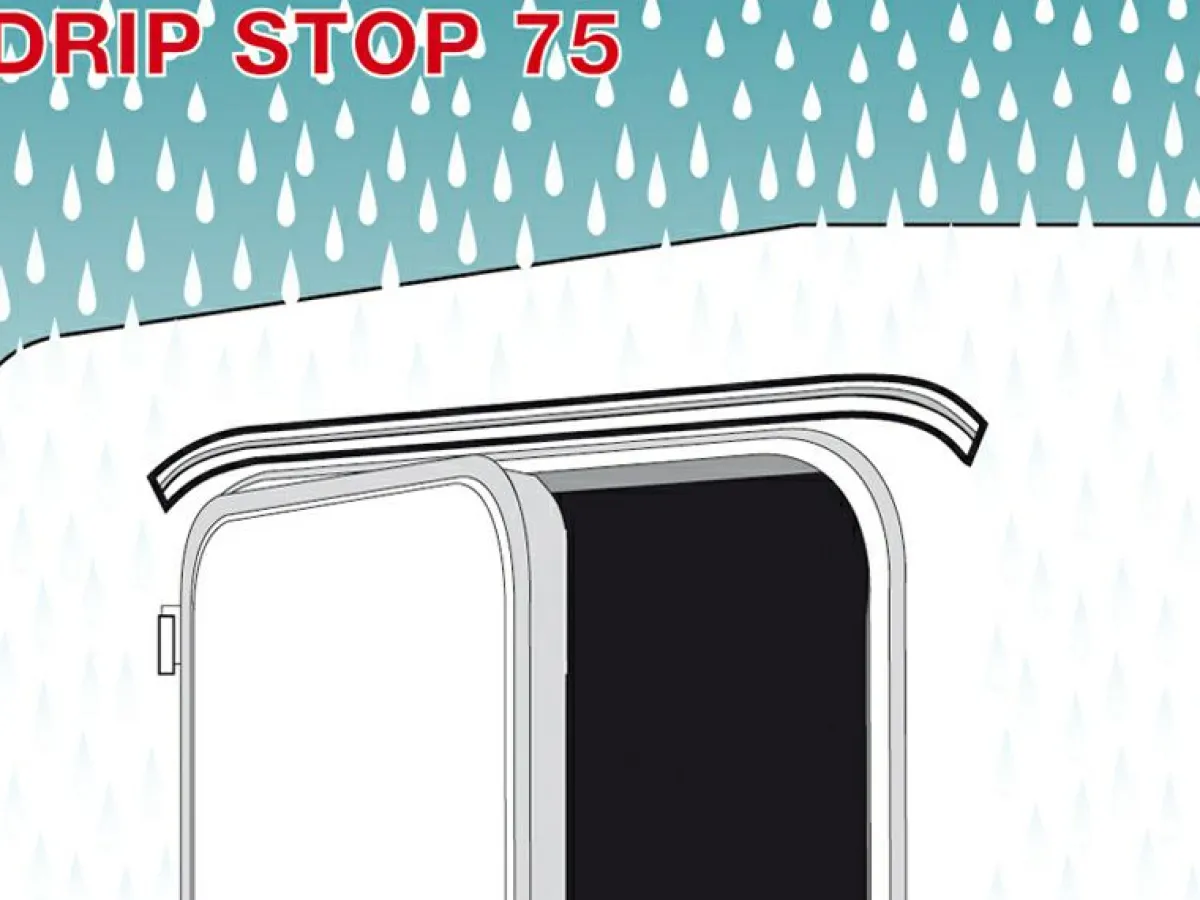 Fiamma Drip Stop Regenrinne weiß 75 cm< Dichtgummis