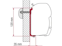 Fiamma F45 Adapter Kit S 12 cm< Markisenhalterungen