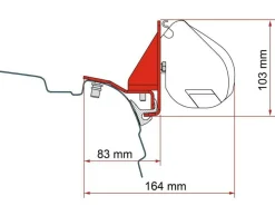 Fiamma F35 Adapter Multirail Reimo VW T5/T6< Markisenhalterungen
