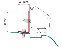 Fiamma F35 Adapter Nissan NV200< Markisenhalterungen