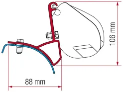 Fiamma Markisenhalterungen^F35 Adapter Trafic Vivaro Primastar 2001-2014