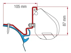 Fiamma F35 Adapter VW T6 Kepler< Markisenhalterungen