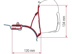 Fiamma Markisenhalterungen|Zweite Chance Markisen^F45 Adapter VW T5/T6 Transporter Multivan