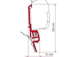 Fiamma Markisenhalterungen^F45/F43/F35 Adapter VW T4 Brandrup