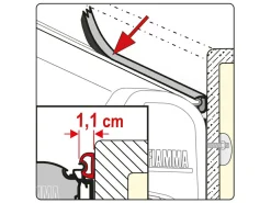 Fiamma Rain Guard S 550 Abdichtgummi< Dichtgummis