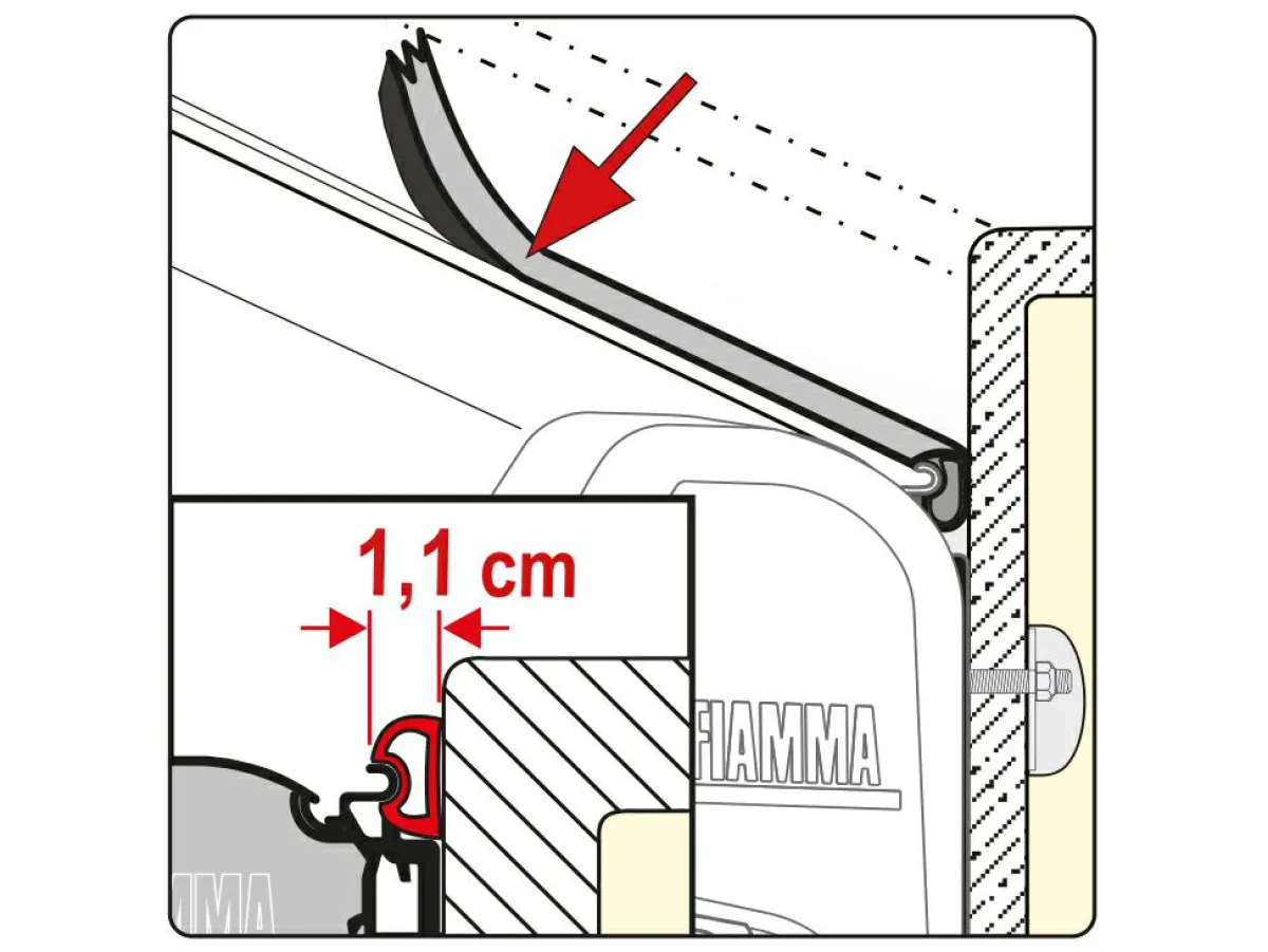 Fiamma Rain Guard S 550 Abdichtgummi< Dichtgummis