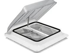 Fiamma Dachluken Ventilatoren|Dachluken-Turbo Vent 40 x 40 Dachluke mit Ventilator - Transparent