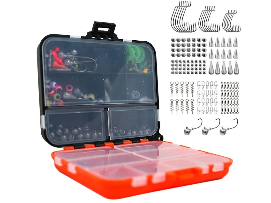 Markenlos Angelsport-Fish-xpro haken und blei set - 201 teilig