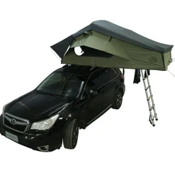 Markenlos Dachzelte|3 Personen Dachzelte^FjällVila UppLöv 140L Softtop-Dachzelt - Khaki-Grün