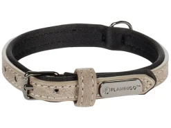 Flamingo Delu Taupe Halsband - M< Sicherheit & Leinen