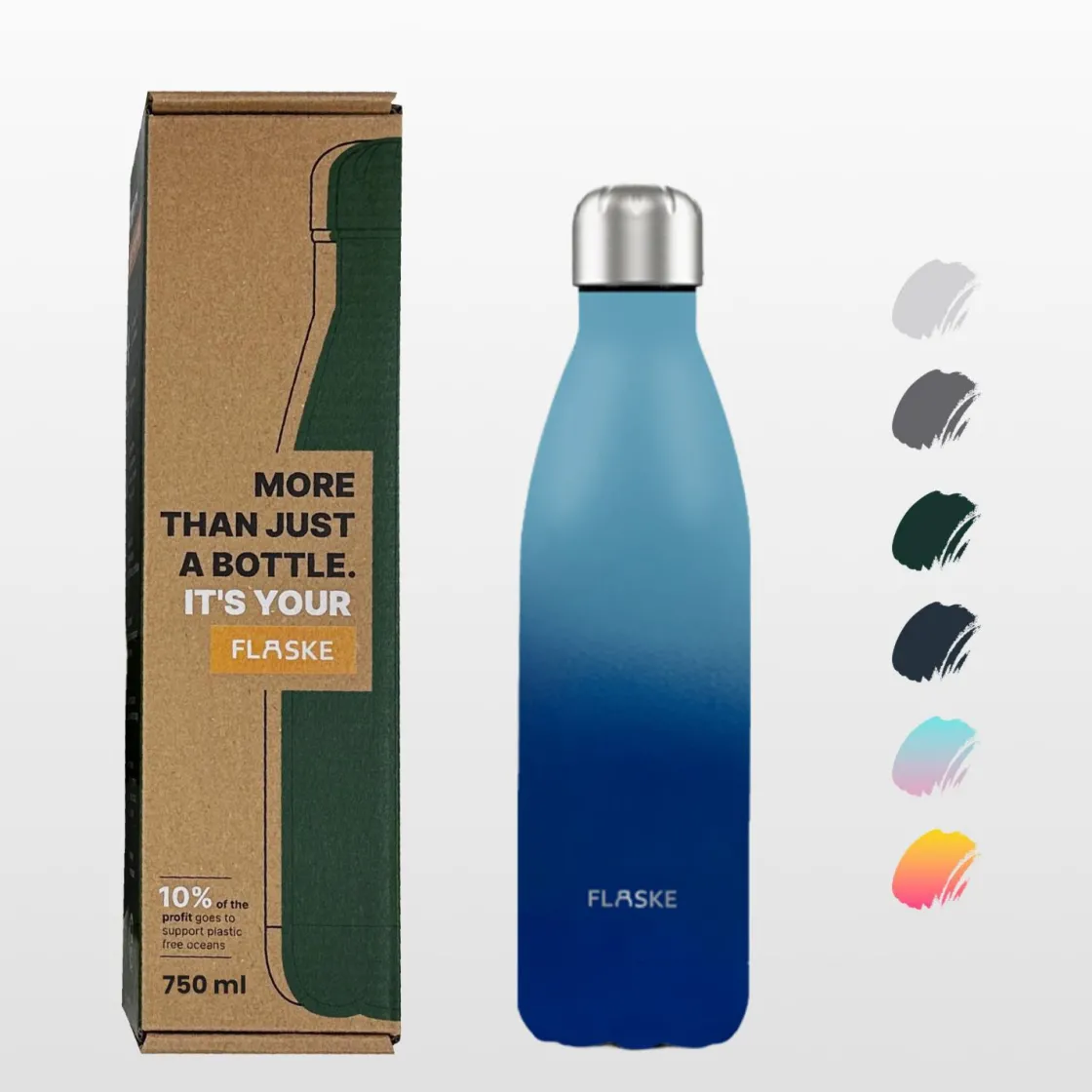 Flaske Thermosflaschen-750 ml Trinkflasche aus Edelstahl - Gradient Skye