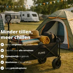 FlinQ Bollerwagen^130 kg Bollerwagen mit Dach - 130 kg