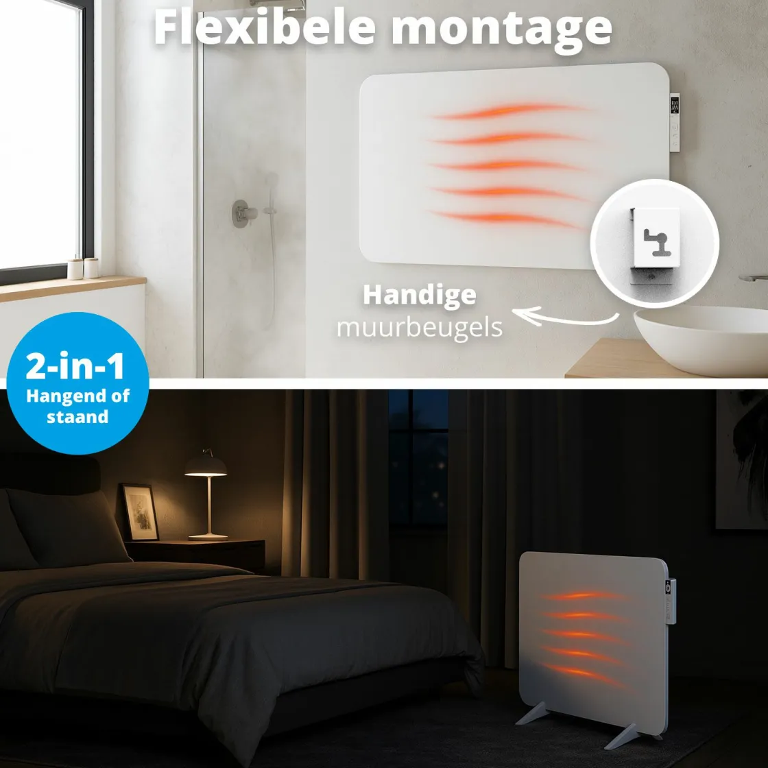 FlinQ Elektroheizungen|Elektroheizungen^800 Watt Smart Infrarot-Heizung - White