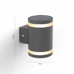 FlinQ Campinglampen Batteriebetrieben|Campinglampen Batteriebetrieben-Dusk Solar-Wandleuchte