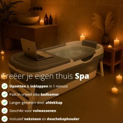 FlinQ Spa^Faltbare Badewanne - Grey/White