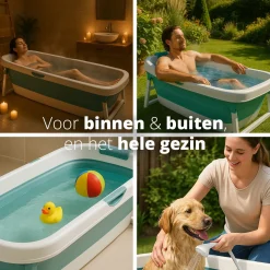 FlinQ Spa^Faltbare Badewanne - Grey/White