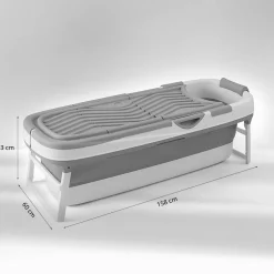 FlinQ Spa^Faltbare Badewanne - Grey/White