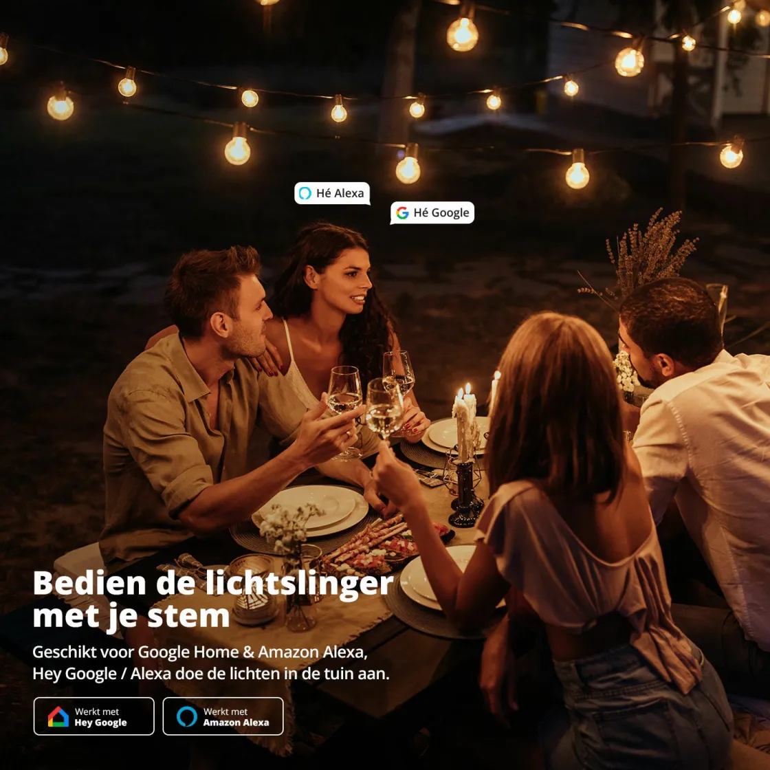 FlinQ Lichterketten|Lichterketten^Intelligente Premium Lichtgirlande - 15 Meter