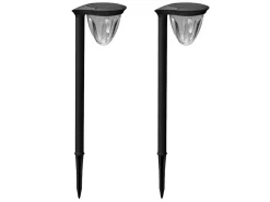 FlinQ Solar-Außenbeleuchtung|Solar-Außenbeleuchtung-Juno Solar-Gartenlampe - Set von 2