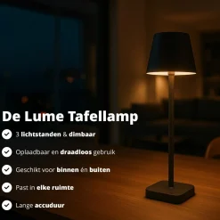 FlinQ Lume Kabellose Tischlampe - Gold< Campinglampen Aufladbar|Campinglampen Aufladbar