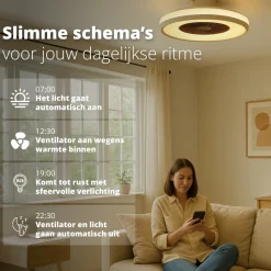 FlinQ Ventilatoren^LumiFan Smart-Deckenventilator - White