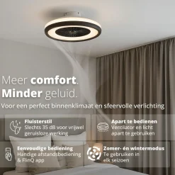FlinQ LumiFan Smart-Deckenventilator - Black< Ventilatoren