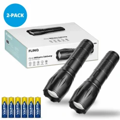 FlinQ Set von 2 Militär-Taschenlampe mit Batterien< Taschenlampen|Taschenlampen