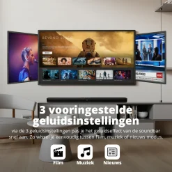 FlinQ Lautsprecher-Soundbar mit integriertem Subwoofer