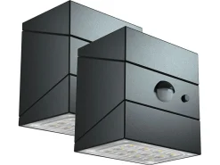 FlinQ Solar-Außenbeleuchtung|Solar-Außenbeleuchtung^TwistCube Solar Wandleuchte - Set von 2